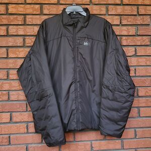REI COOP Jacket Mens XXL Black Flash Insulated Primaloft Packable Puffer Coat